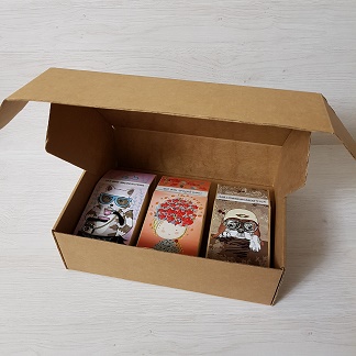 Крафт-коробка размер L от интернет-магазина Кофеин