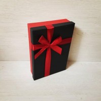 Коробка подарочная Красно-черная 27х17х6см от интернет-магазина Кофеин